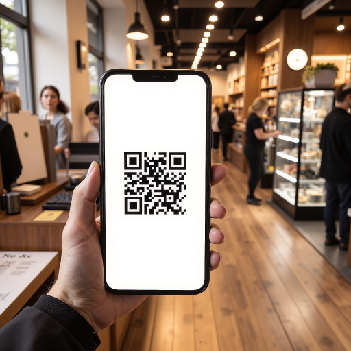 微信公众号二维码,黑白方块图案,边框清晰,中心有微信图标标识